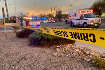 A crash happened around 3:29 p.m. in the area of Cheyenne Avenue and Jones Boulevard in northwe ...