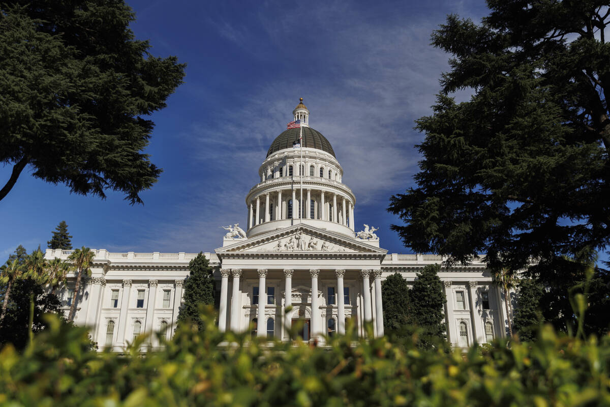 FILE - A view of the California State Capitol in Sacramento, Calif., Aug. 5, 2024. (AP Photo/Ju ...