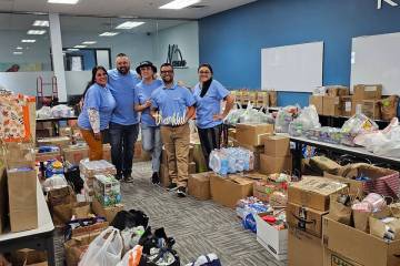 the Nevada State Apartment Association recently collected and donated over 11 tons of food to t ...