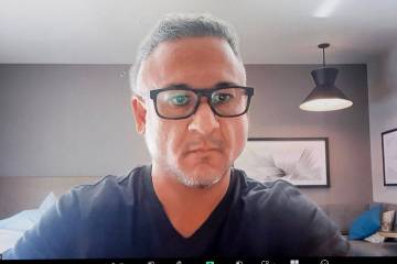 David Oancea, better known as "Vegas Dave," an online influencer, appears in court vi ...