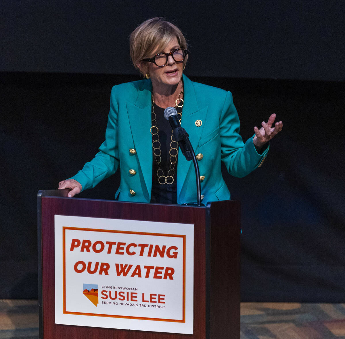 Rep. Susie Lee, D-Nev., talks about the themes covered during the 2nd Annual Southern Nevada Wa ...