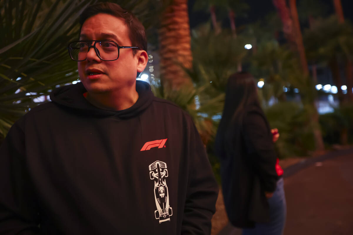 Hilario Sanchez of Texas talks about attending the Formula One Las Vegas Grand Prix auto race a ...