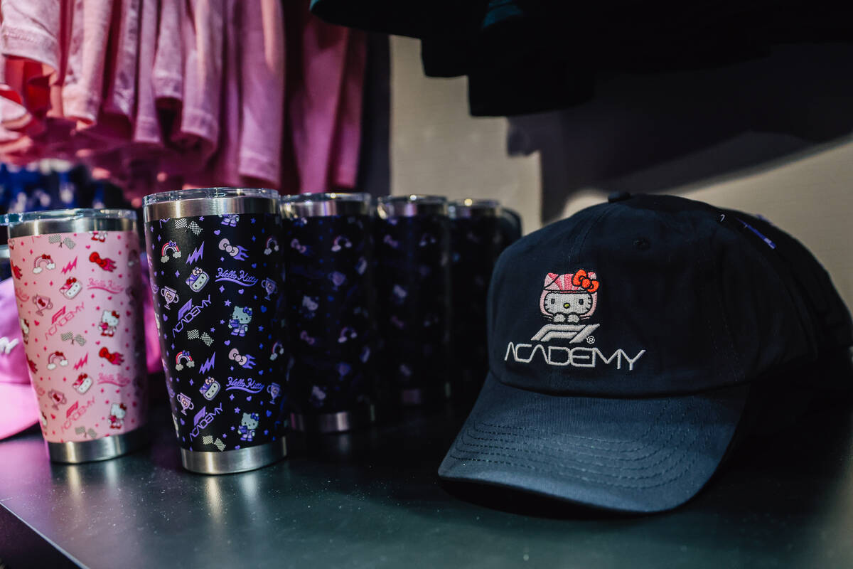 Hello Kitty merchandise at the F1 hub inside of the Venetian during qualifying for the Las Vega ...