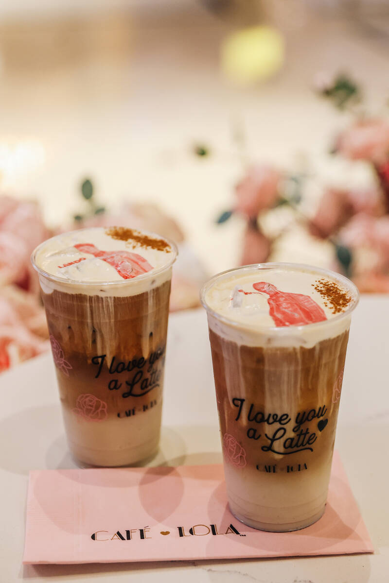 Formula One drivers are seen on lattes at Cafe Lola during qualifying for the Las Vegas Grand P ...