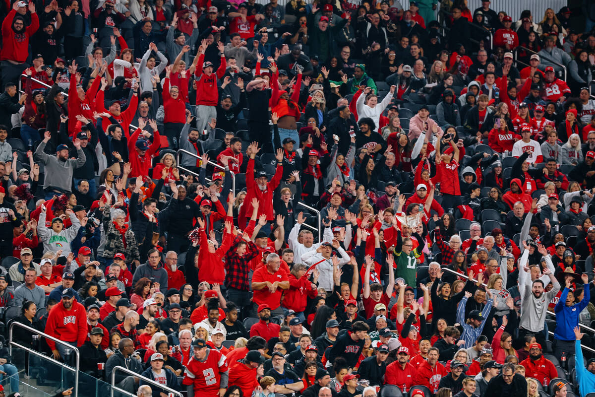 The crowd does the wave during the second half of the Ninth Island Showdown game on Friday, Nov ...