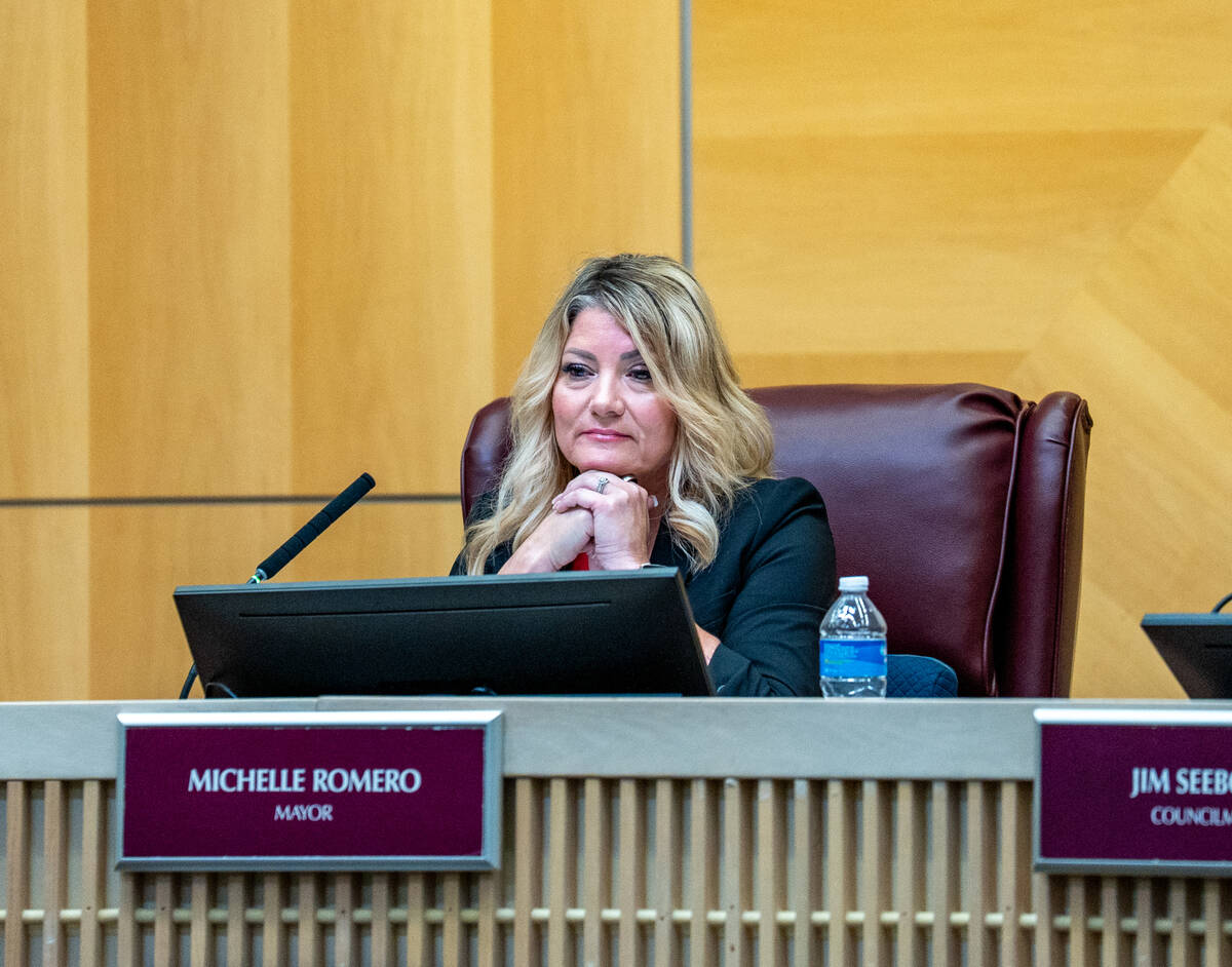 Mayor Michelle Romero listens to public comments regarding the possible censure of councilwoman ...