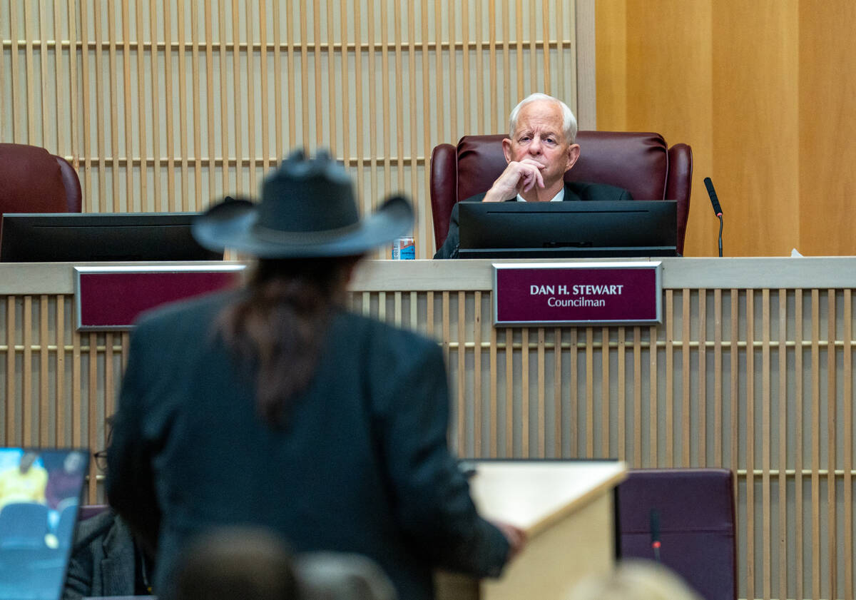 Councilman Dan Stewart listens to public comments regarding the possible censure of councilwoma ...