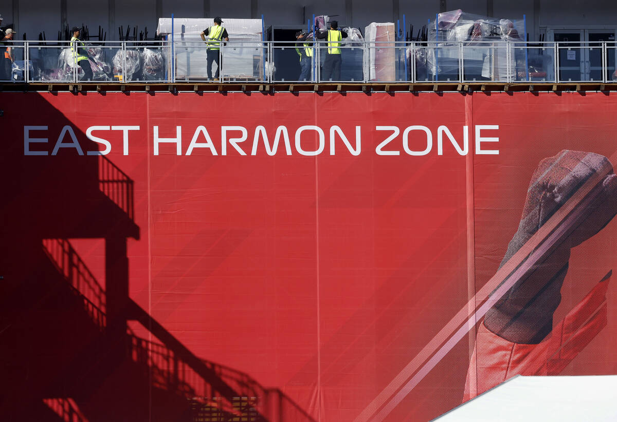 Workers are in the process of dismantling the Formula 1 Grand Prix infrastructure on Monday, No ...