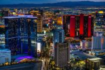 The skyline on the North end of the Strip with casino operators in the area including Resorts W ...