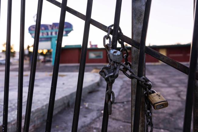 Is seen on Fremont Street by Maryland Parkway on Wednesday, Sept. 24, 2025, in downtown Las Veg ...