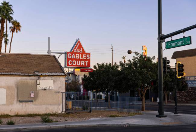 The former Gables Motel is seen along Maryland Parkway at Fremont Street on Wednesday, Sept. 24 ...