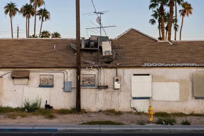 The former Gables Motel is seen along Maryland Parkway at Fremont Street on Wednesday, Sept. 24 ...