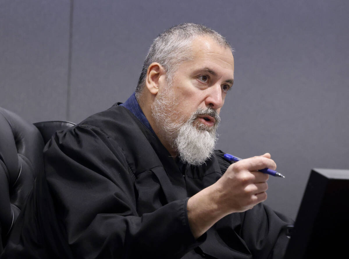 Judge Joe Bonaventure presides over a bail hearing for Jose Gutierrez, charged with murder in a ...