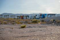 Vacant land is seen along Las Vegas Boulevard at Erie Avenue in Henderson Nov. 25, 2025. (Kara ...
