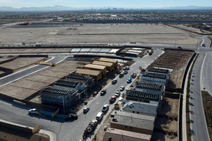 Homes under construction in The Villages at Tule Springs master-planned community in North Las ...