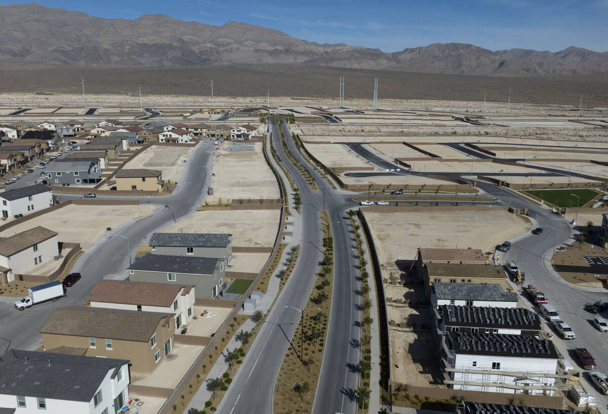 Homes under construction in The Villages at Tule Springs master-planned community in North Las ...