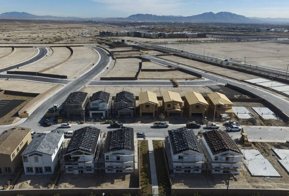 Homes under construction in The Villages at Tule Springs master-planned community in North Las ...