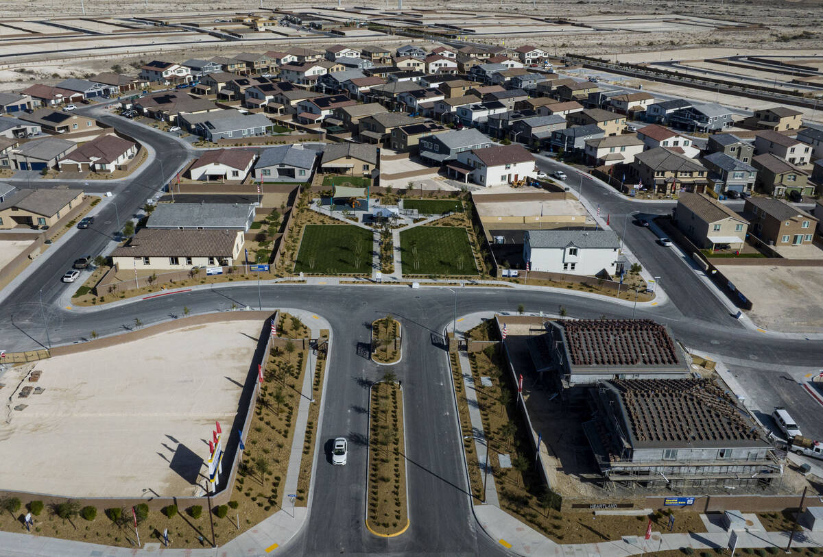 Homes under construction in The Villages at Tule Springs master-planned community in North Las ...