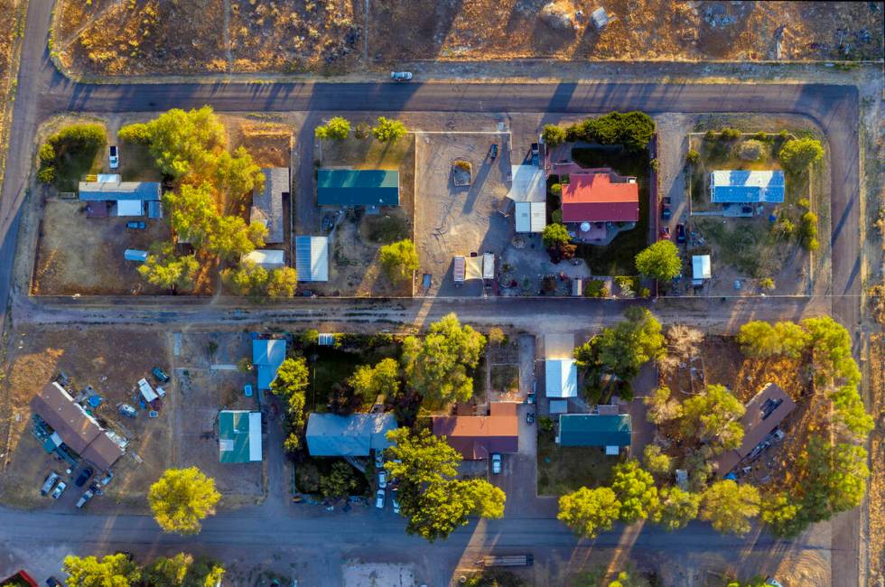 Homes in McDermitt, where contaminated soil was used to lay foundations, later having to be rem ...