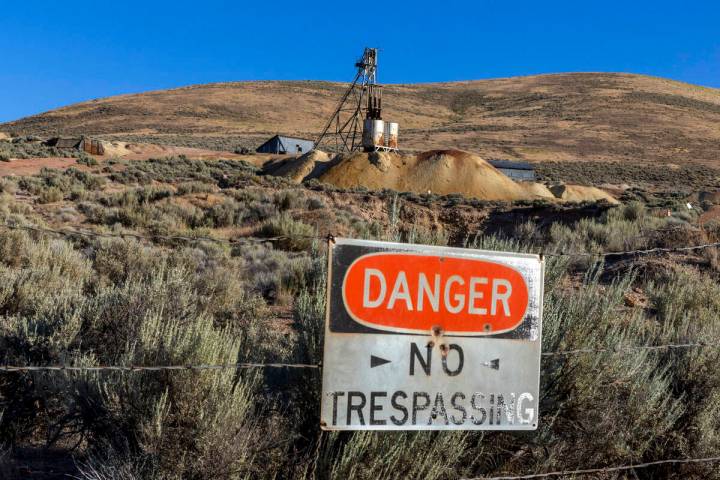 One of many signs erected near the abandoned McDermitt Mine, with the Cordero Mine nearby, on J ...