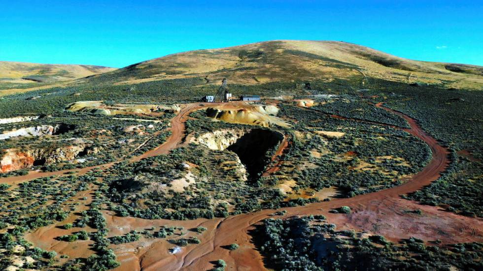 The abandoned McDermitt Mine, with the Cordero Mine nearby, on July 11, 2025. (L.E. Baskow/Las ...