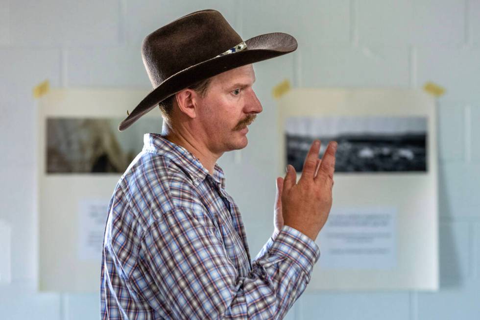 Tribal Language Program Director Thierry Veyrie talks about his curated photo show during the 1 ...