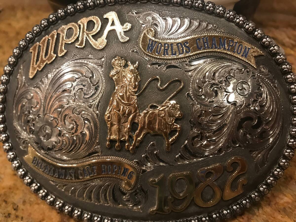 Pam Minick's breakaway world champion buckle from 1982 (Pam Minick)