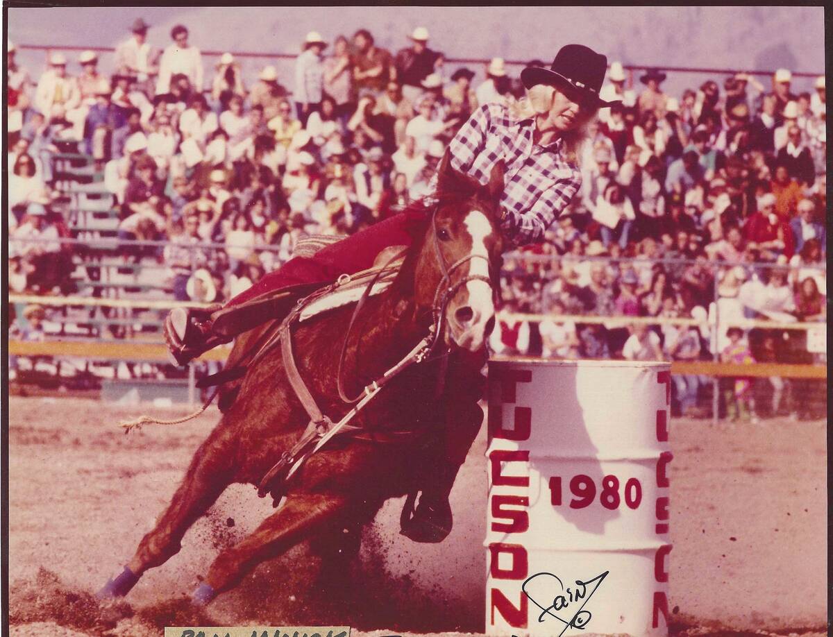 Pam Minick made her mark as a barrel racer. (WPRA photo by James Fain)