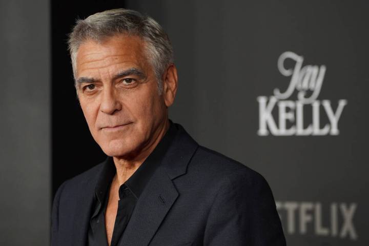 George Clooney arrives at the premiere of "Jay Kelly" on Tuesday, Nov. 11, 2025, at T ...