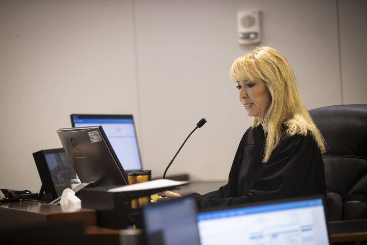 Las Vegas Justice of the Peace Suzan Baucum at the Regional Justice Center on March 27, 2025, i ...