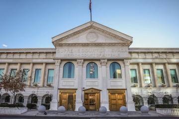 The exterior of the Nevada Supreme Court is seen Wednesday, Dec. 3, 2025 in Las Vegas. (Benjami ...