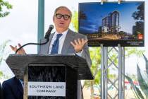 Southern Land Company Founder and CEO Tim Downey speaks during a ceremonial groundbreaking for ...