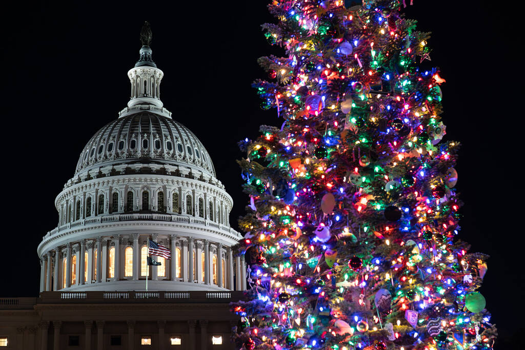 The Capitol Christmas tree, a 53-foot red fir from the Humboldt-Toiyabe National Forest in Neva ...