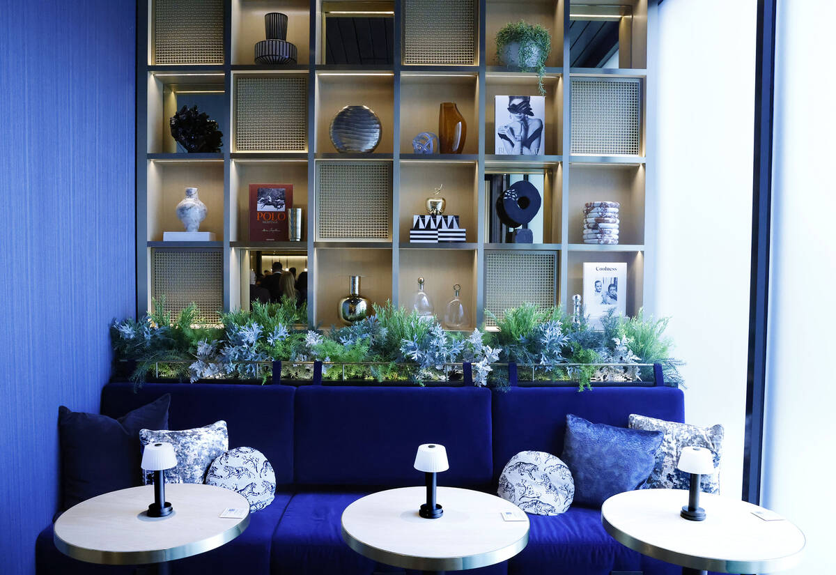 The newly opened Chase Sapphire-branded airport lounge is seen at Harry Reid International Airp ...