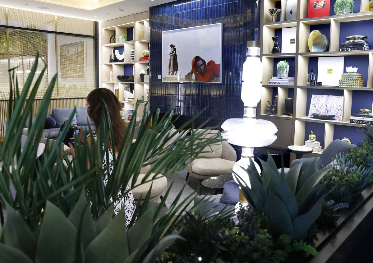 The newly opened Chase Sapphire-branded airport lounge is seen at Harry Reid International Airp ...