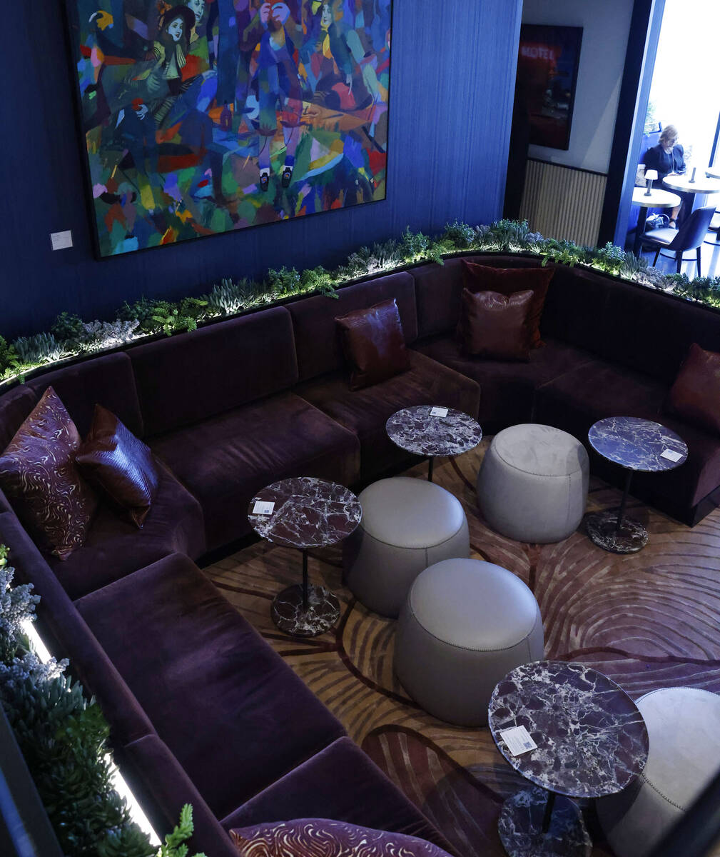 The newly opened Chase Sapphire-branded airport lounge is seen at Harry Reid International Airp ...