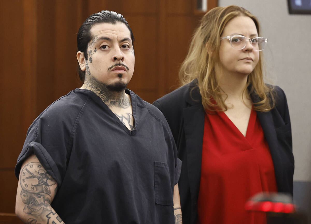 Henry Ramirez, left, appears during his sentencing hearing at the Regional Justice Center Tuesd ...