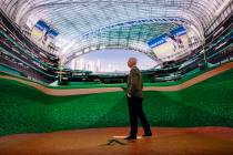 John Downie, Senior Vice President of Digital Experience with Advent, illustrates different van ...