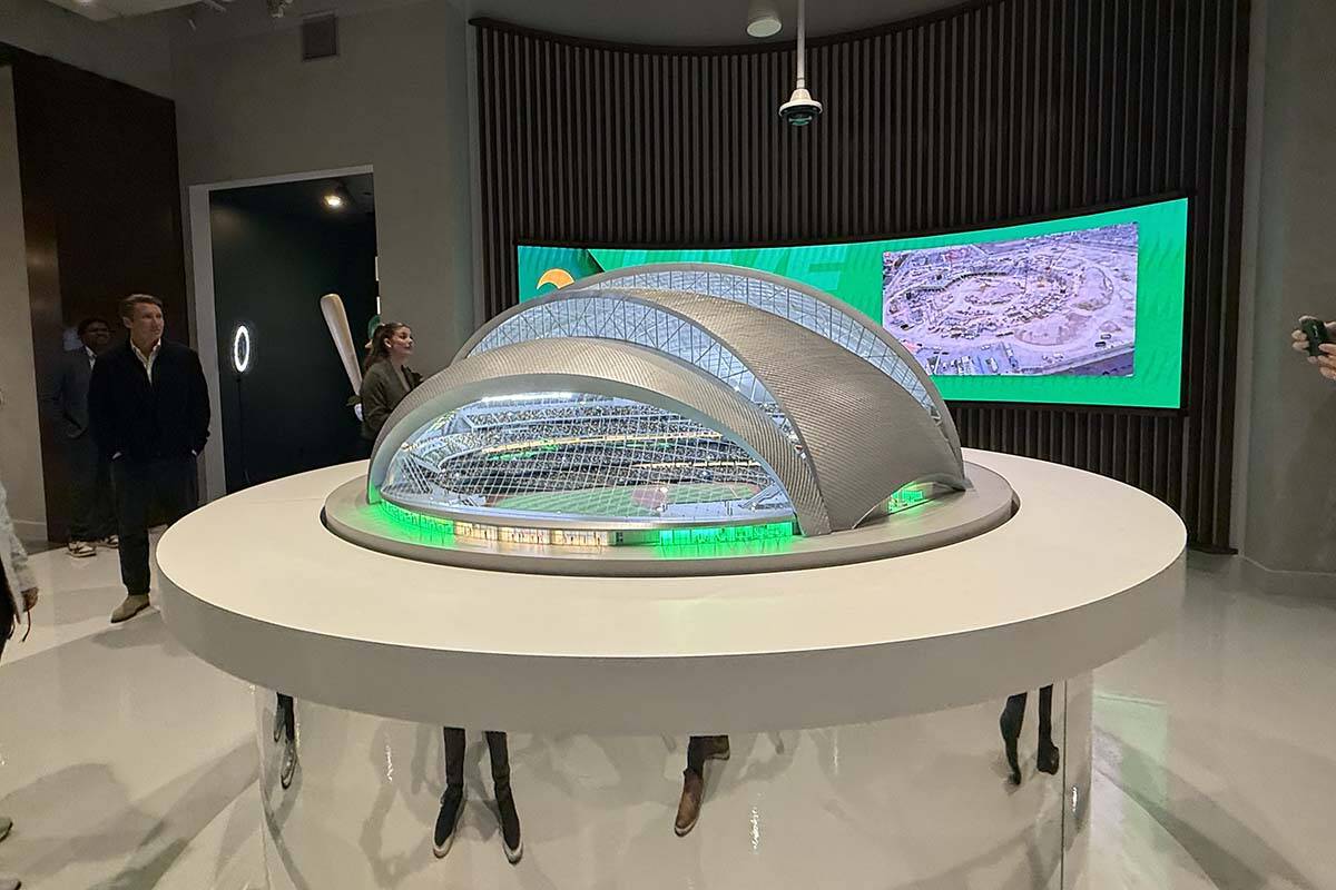The Athletics ballpark experience opened Tuesday, Dec. 2, 2025, at the Uncommons in the southwe ...