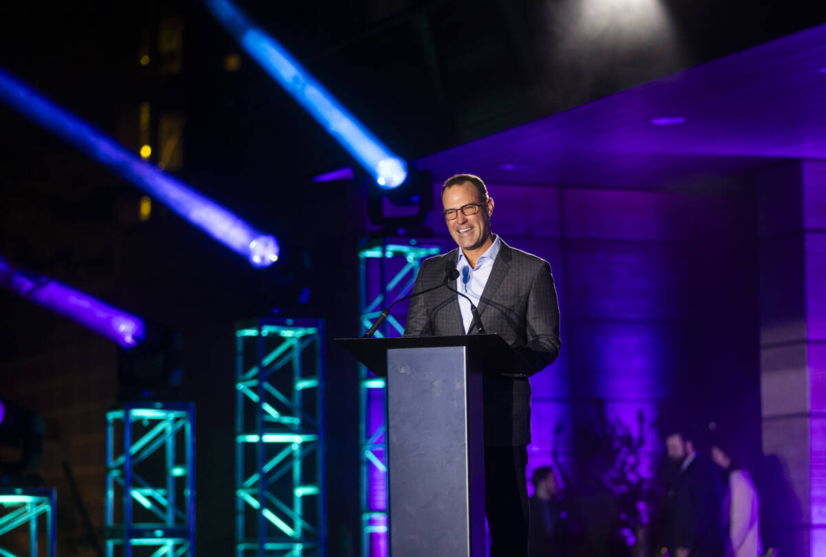 Jay Snowden, CEO and President of Penn Entertainment, speaks during the grand opening celebrati ...