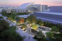 This is a rendering of the proposed "healing garden" memorial at UNLV to honor those killed and ...