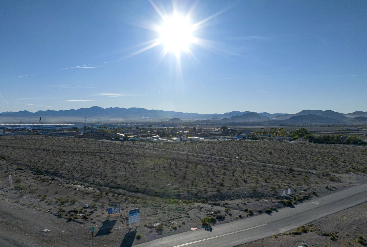 A housing project site near the southeast corner of Blue Diamond and Tenaya in a rural area of ...