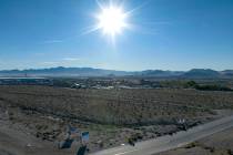 A housing project site near the southeast corner of Blue Diamond and Tenaya in a rural area of ...