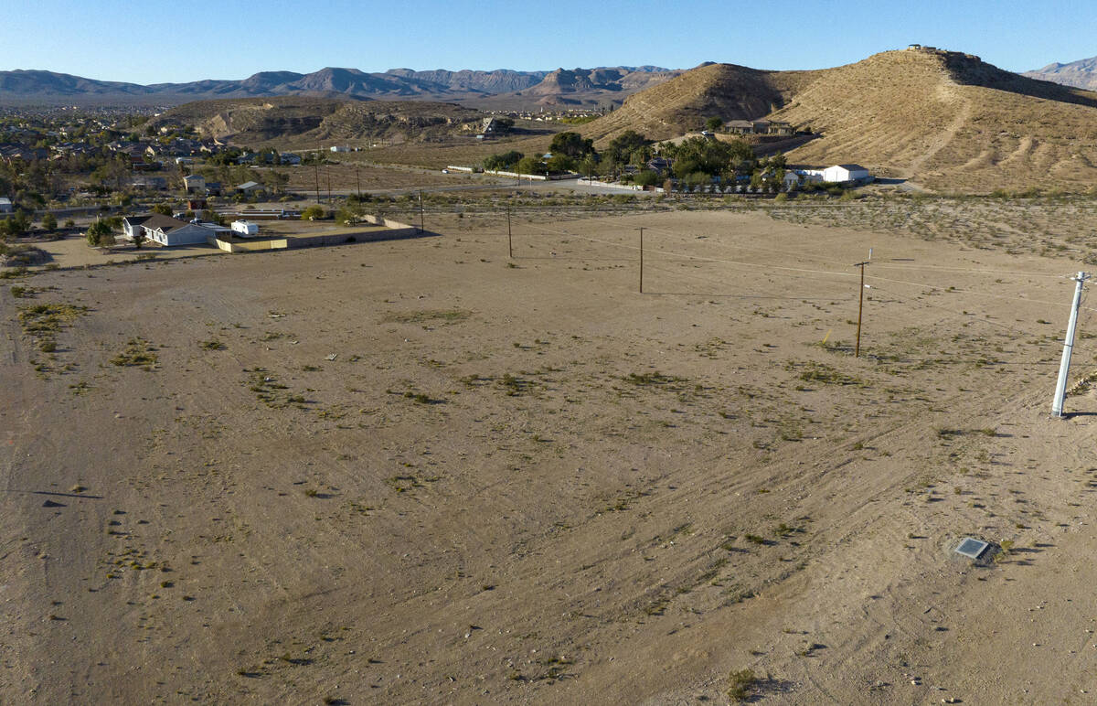 A housing project site near the southeast corner of Blue Diamond and Tenaya in a rural area of ...