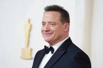 Brendan Fraser arrives at the Oscars on Sunday, March 10, 2024, at the Dolby Theatre in Los Ang ...