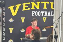 Ventura (California) High School quarterback Derek Garcia is shown at national signing day on W ...