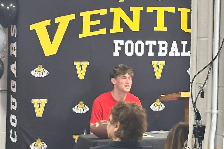 Ventura (California) High School quarterback Derek Garcia is shown at national signing day on W ...