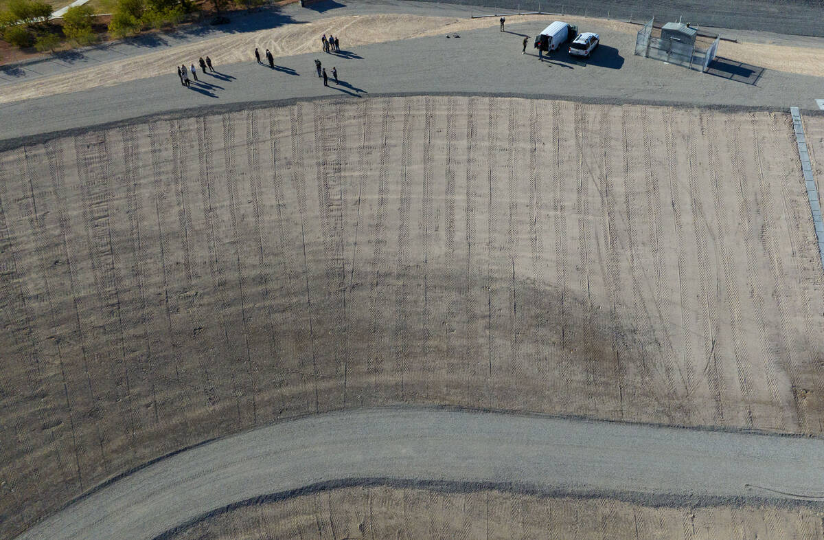 The Jim McGaughey Detention Basin, a new retention basin built to mitigate flooding issues in e ...