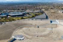 The Jim McGaughey Detention Basin, a new retention basin built to mitigate flooding issues in e ...