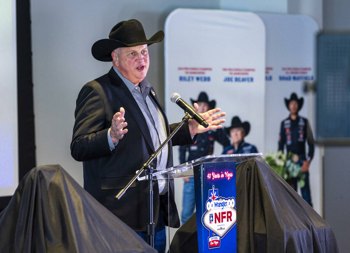 Derek Stevens speaks during "2025: 40 Years in Vegas: A Gathering of Champions" in pr ...